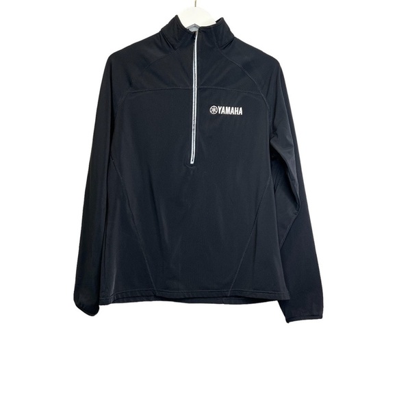 Yamaha | Black Long Sleeve 1/4 Zip Jacket Sz L - Picture 1 of 6